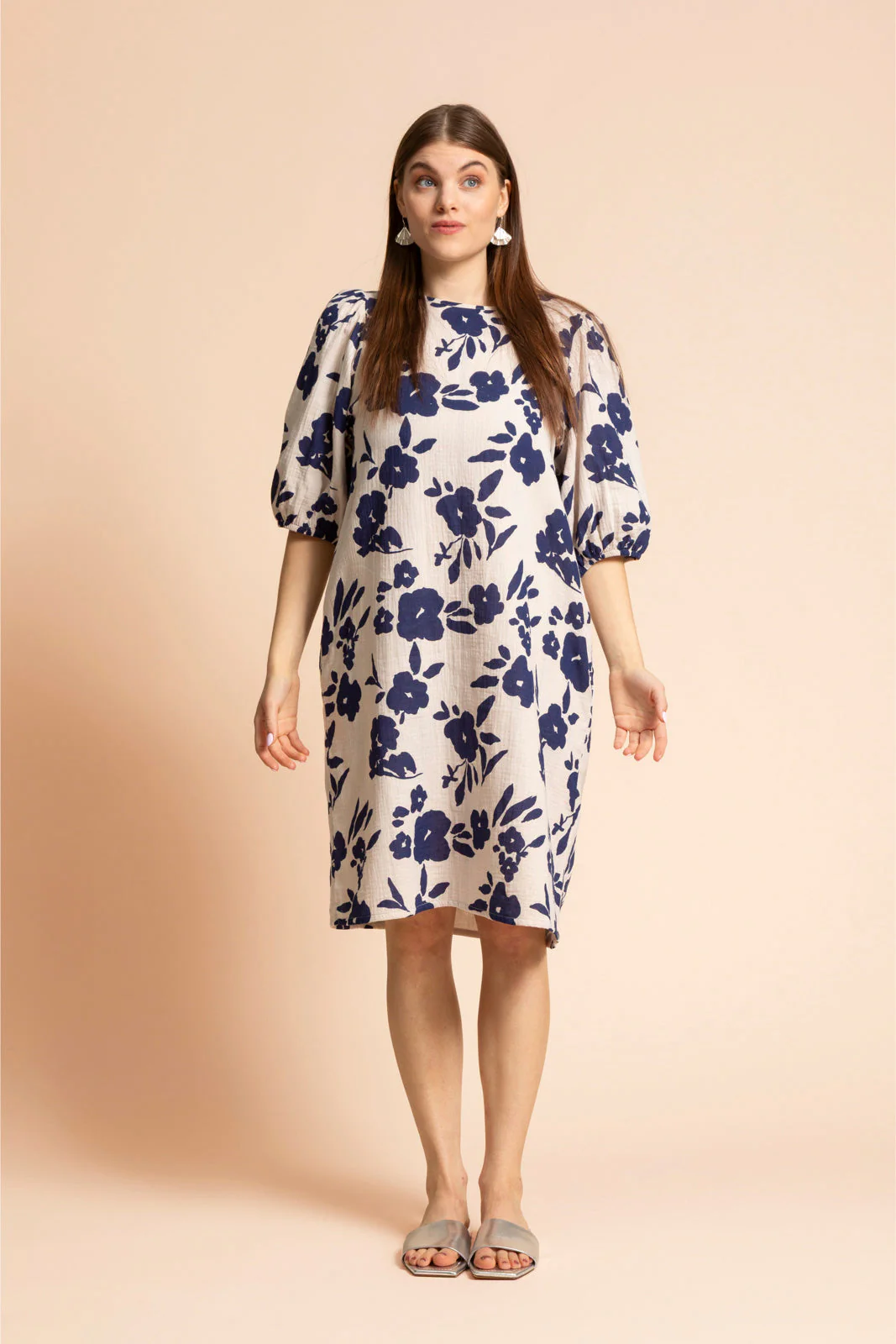Ease Dress, Windflower Navy - Image 2