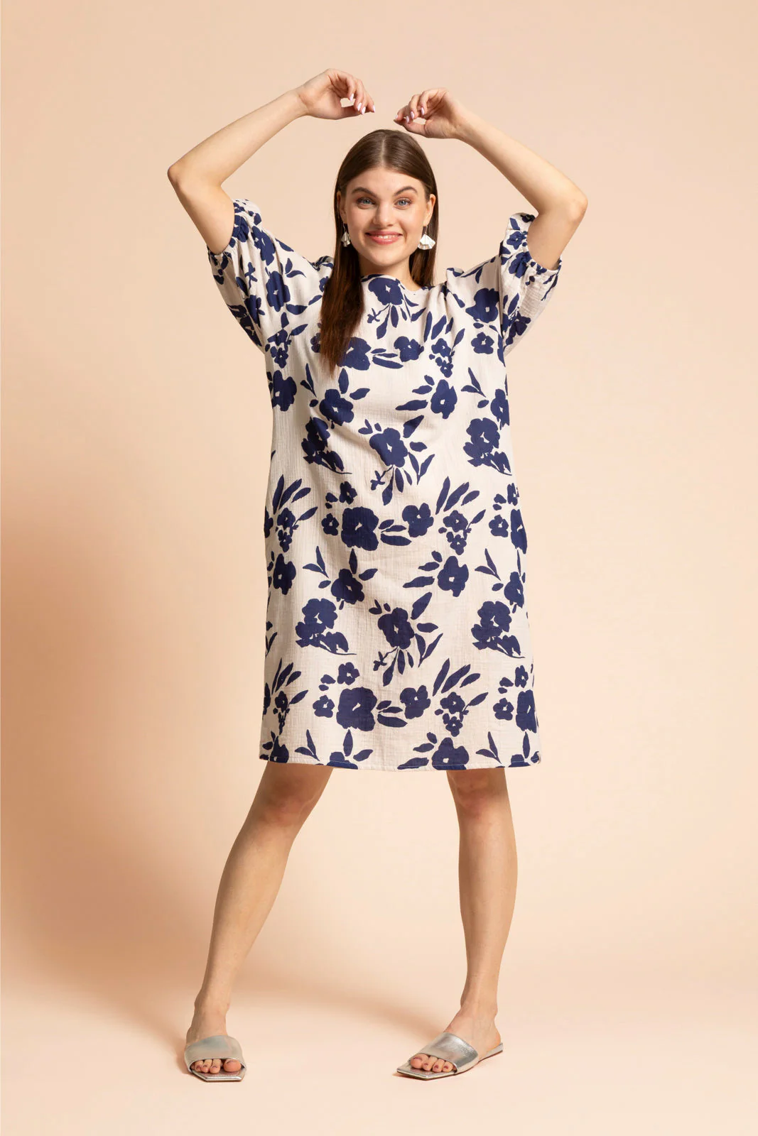 Ease Dress, Windflower Navy - Image 8