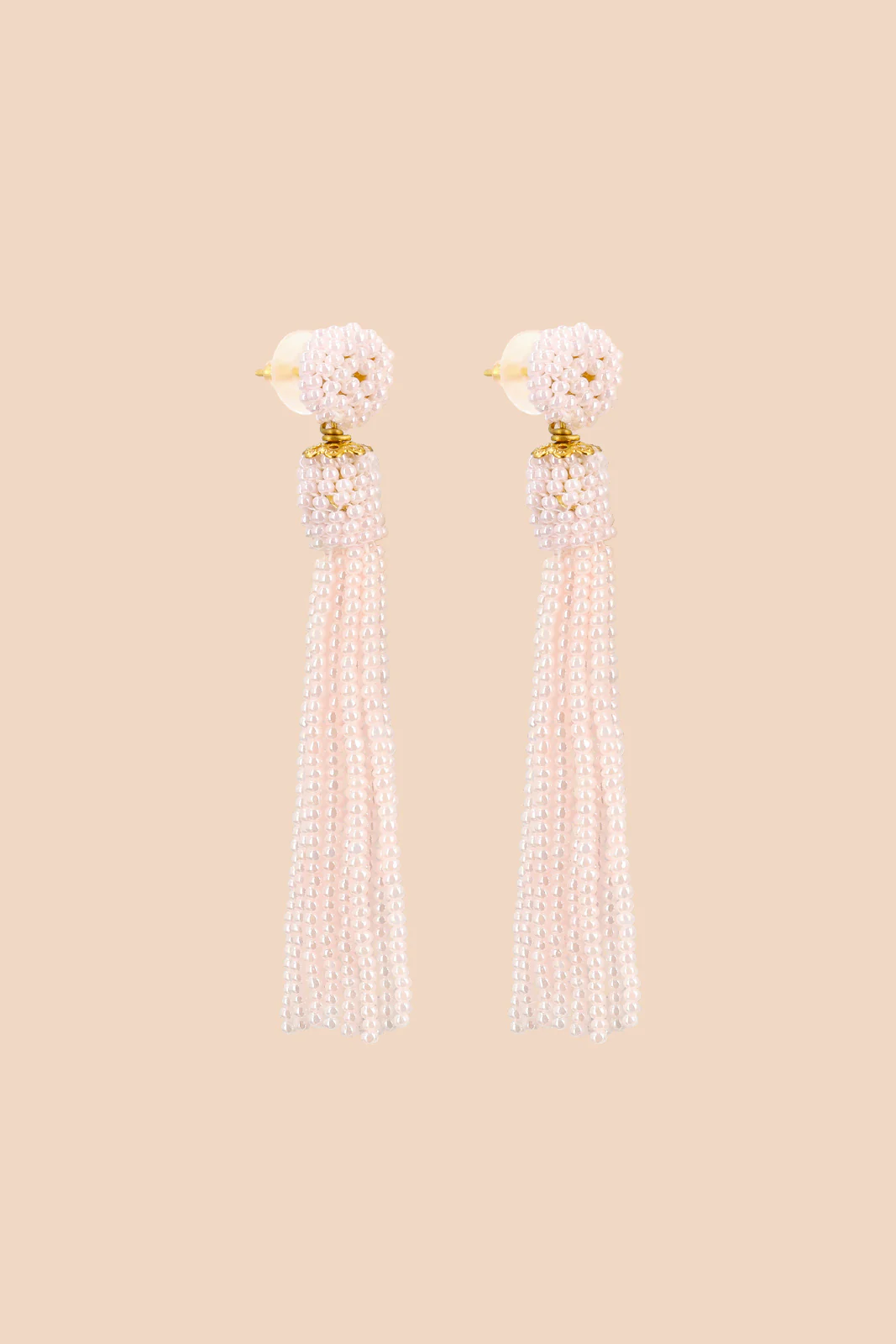 Bina Earrings, Pale Pink