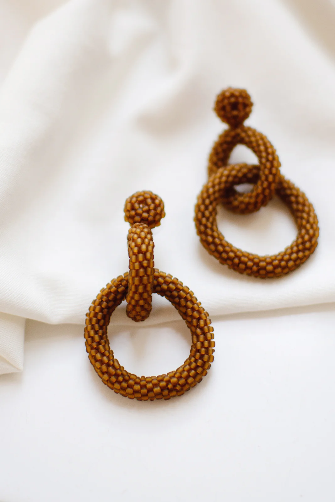 Gia Earrings, Chestnut - Image 4