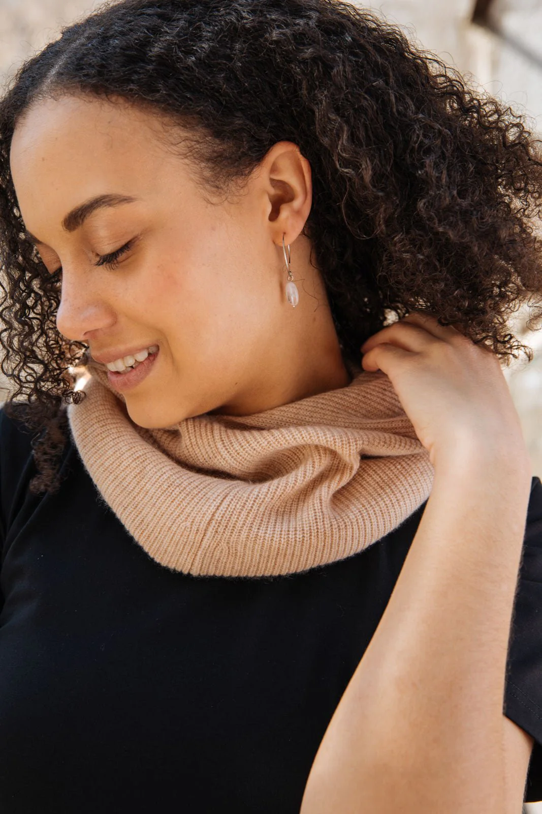 Luna Earrings, Silver & Rose Quartz - Image 6