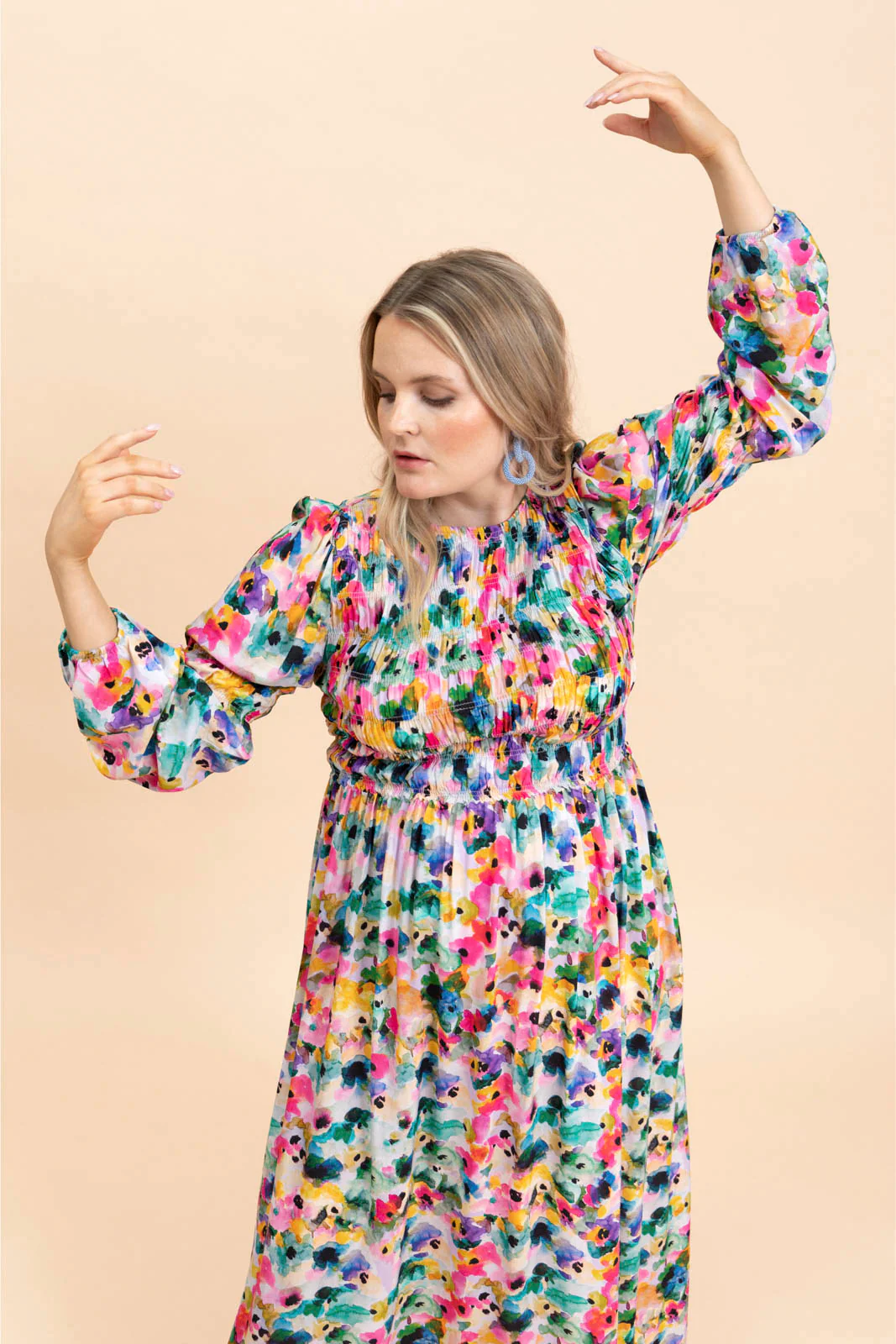 Muse Dress, Aquarelle Bloom - Image 5