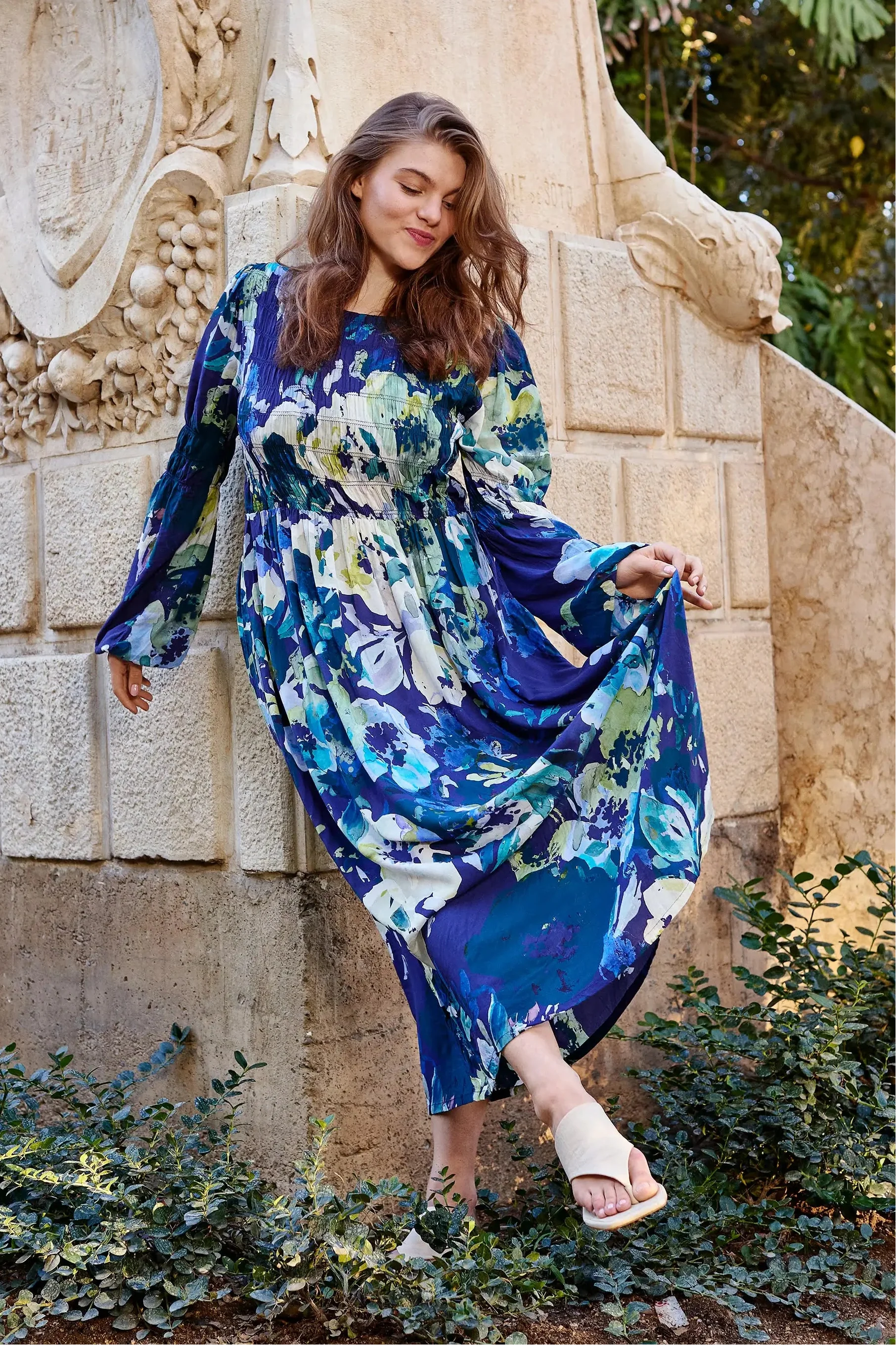 Muse Dress, Blue Anemone - Image 4