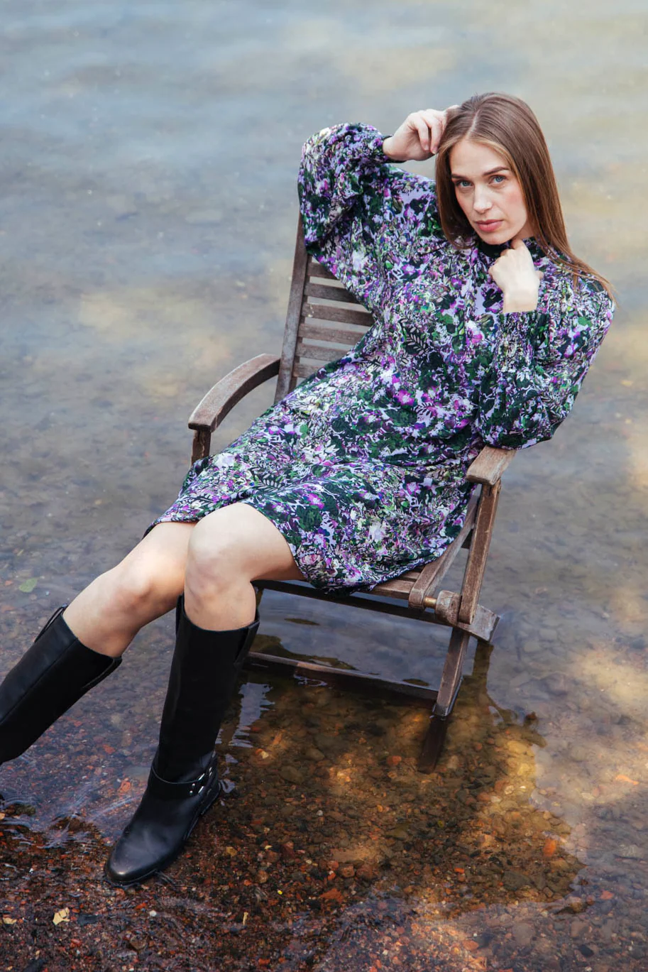 Puff Dress, Blooming Forest Lilac