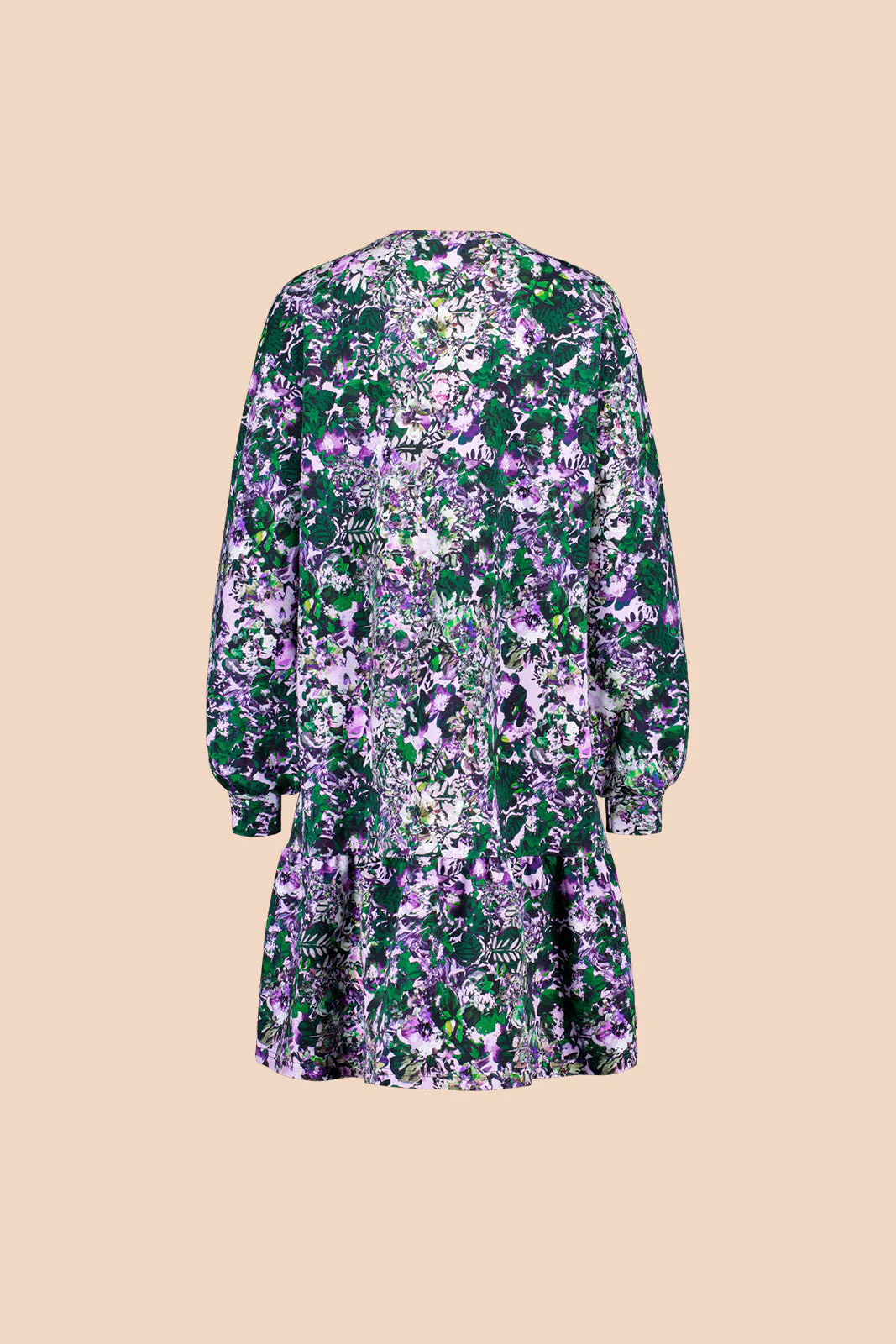 Ruffle Sweatshirt Dress, Blooming Forest Lilac - Image 2