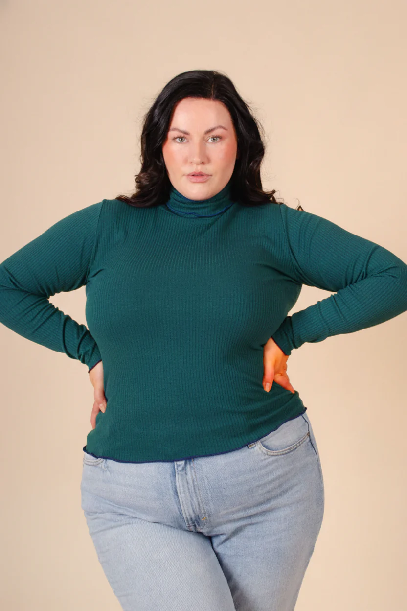 Rib Rollneck, Petrol