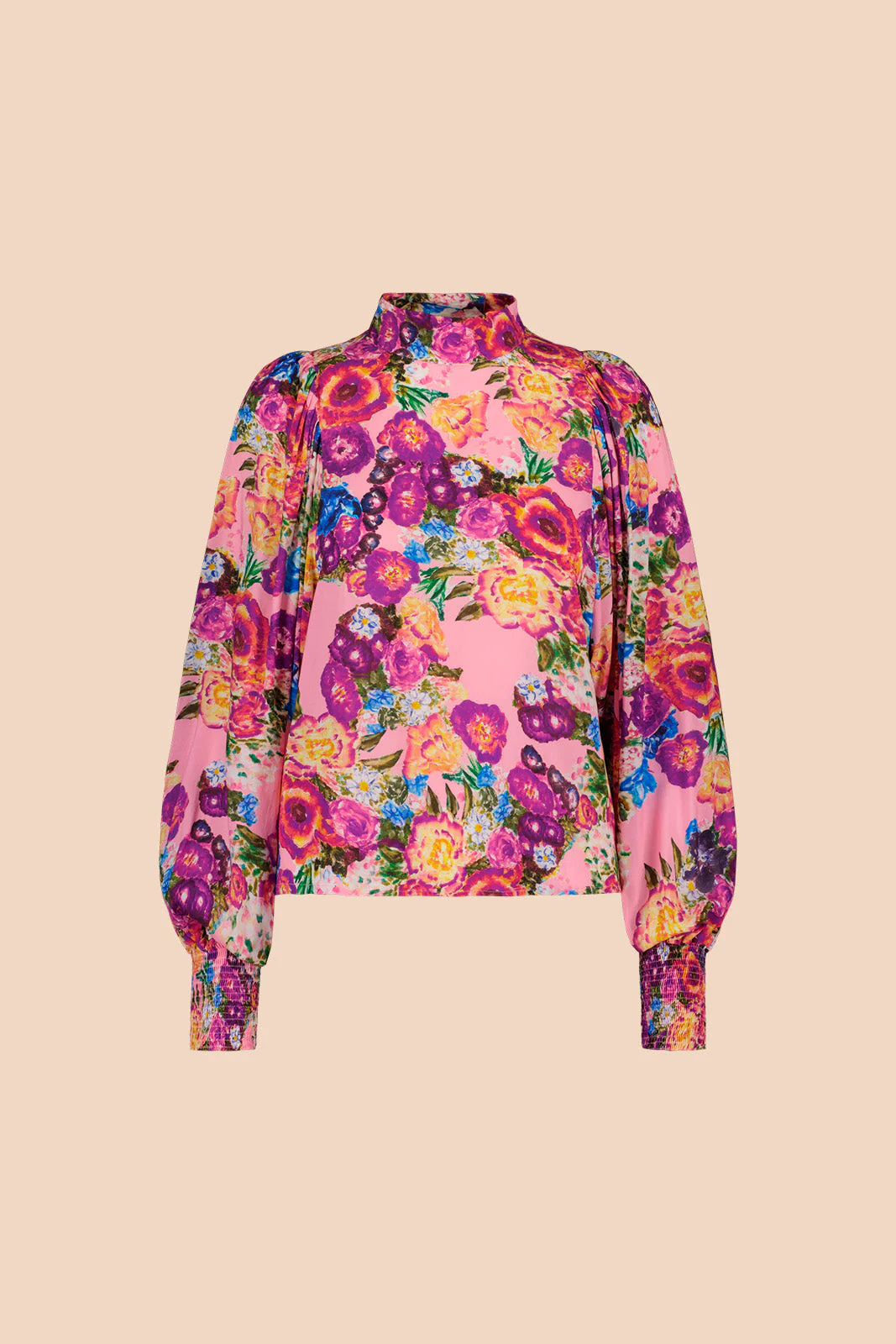 Puff Blouse, Pink Marigold - Image 2