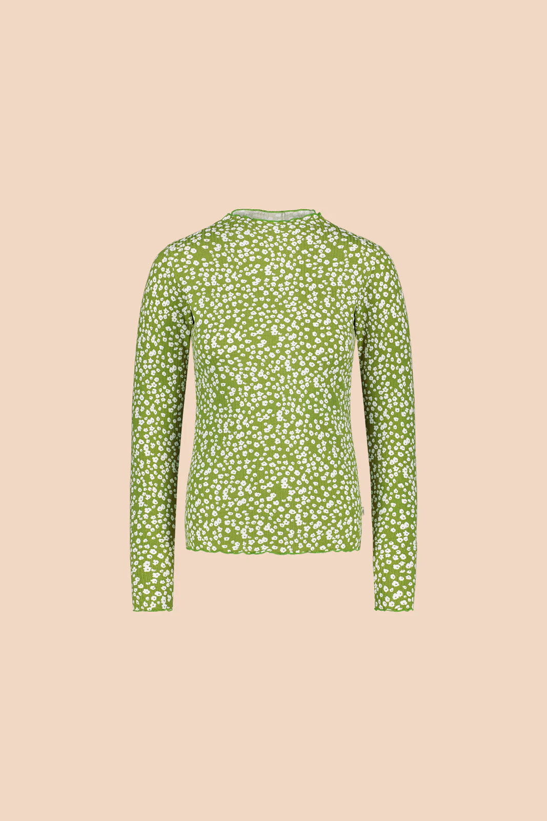 Rib Turtleneck, Flora Olive - Image 3