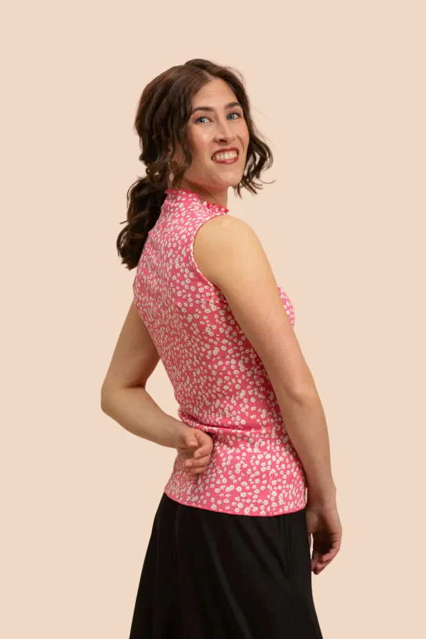 Rib Top, Flora Pink - Image 4