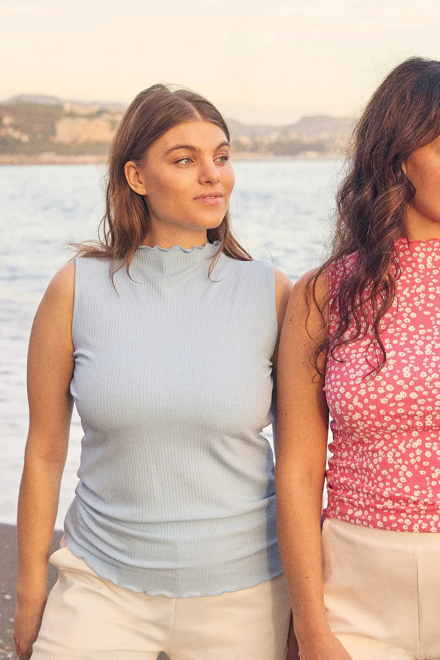 Rib Top, Light Blue