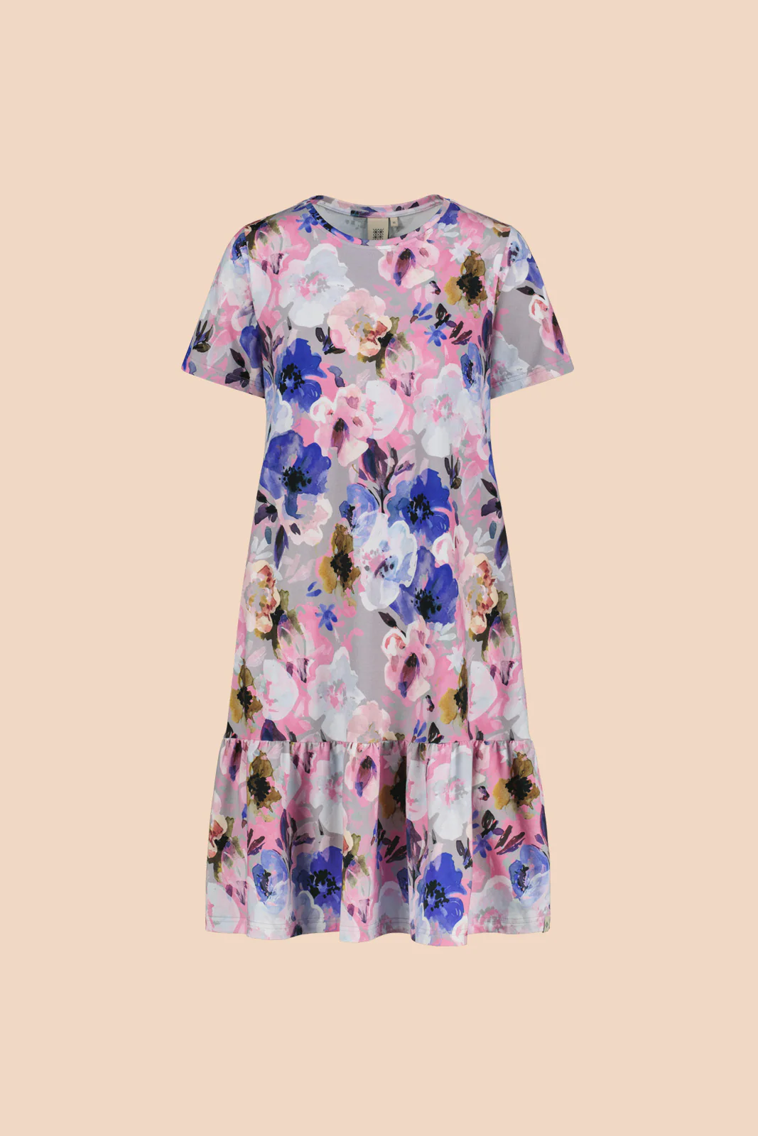 Ruffle T-shirt Dress, Lilac Anemone - Image 3