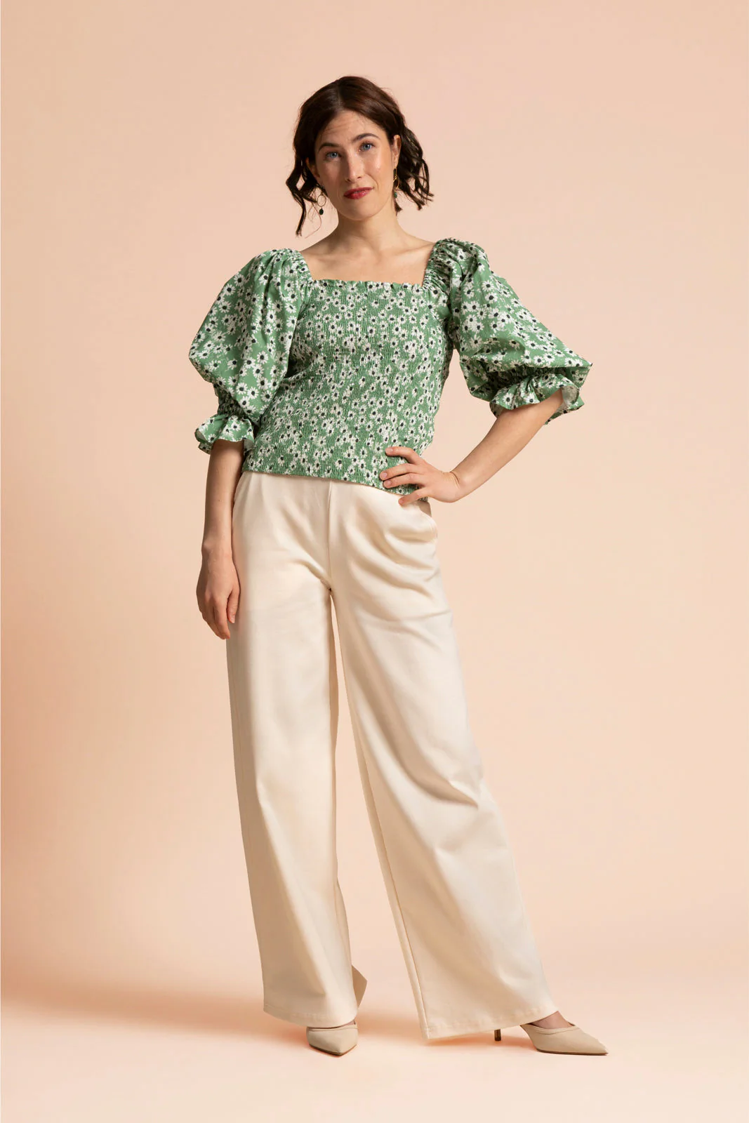 Smock Blouse, Daisy Sage - Image 10