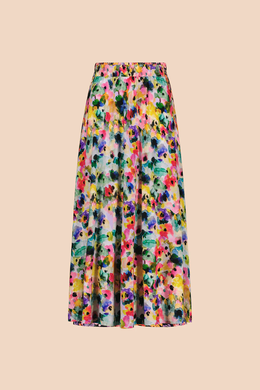 Soft Midi Skirt, Aquarelle Bloom - Image 2