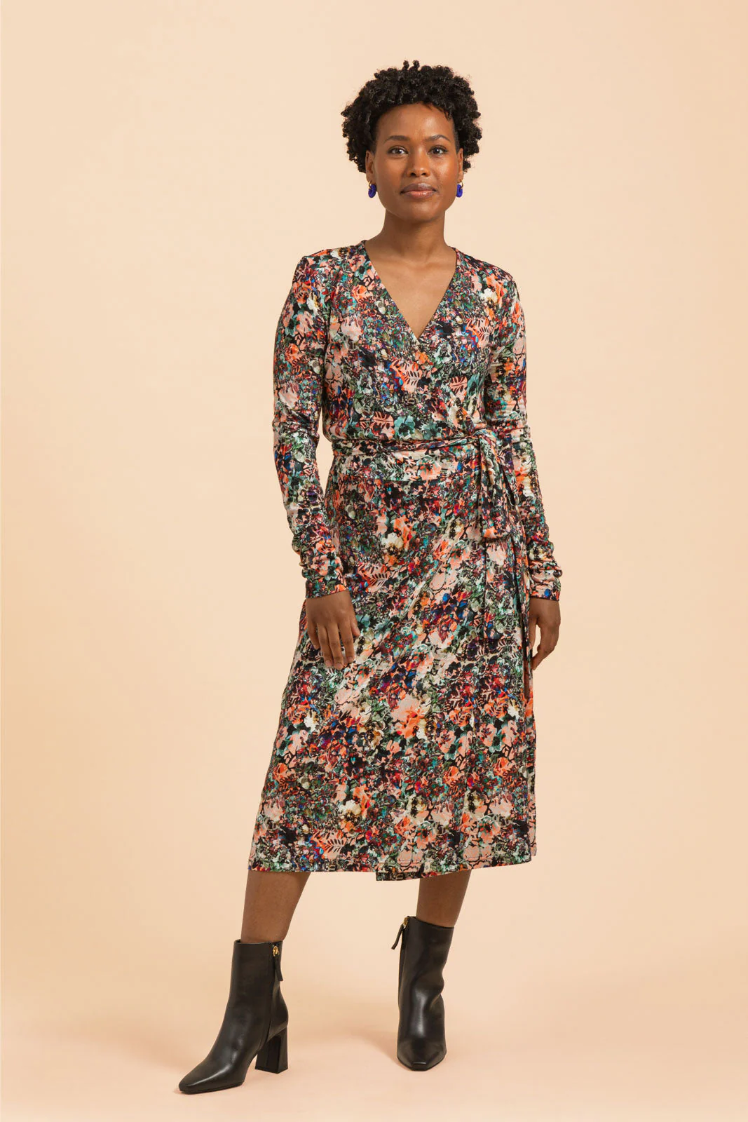 Soft Wrap Dress, Blooming Forest - Image 4