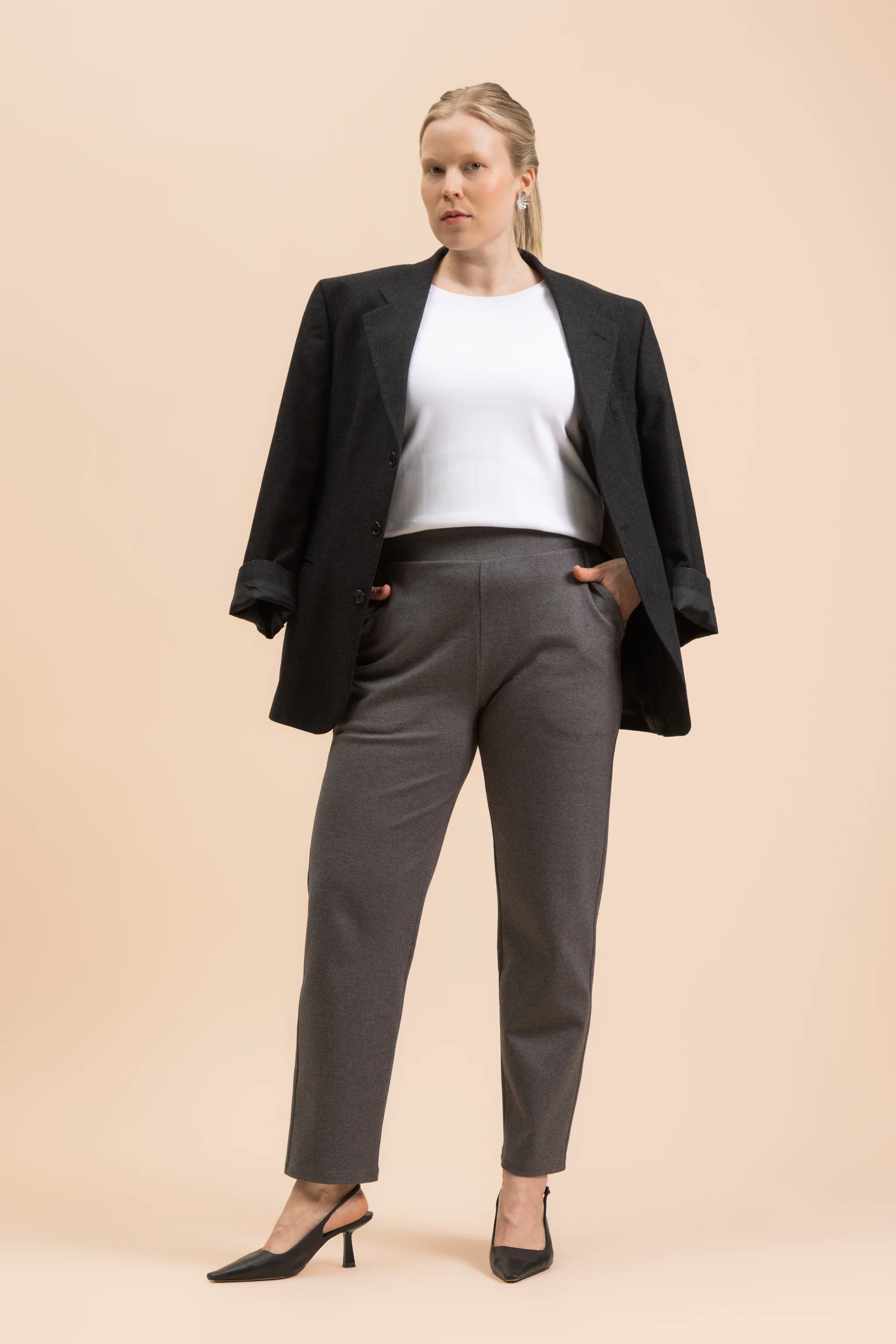 Comfy Slacks, Grey Melange - Image 10