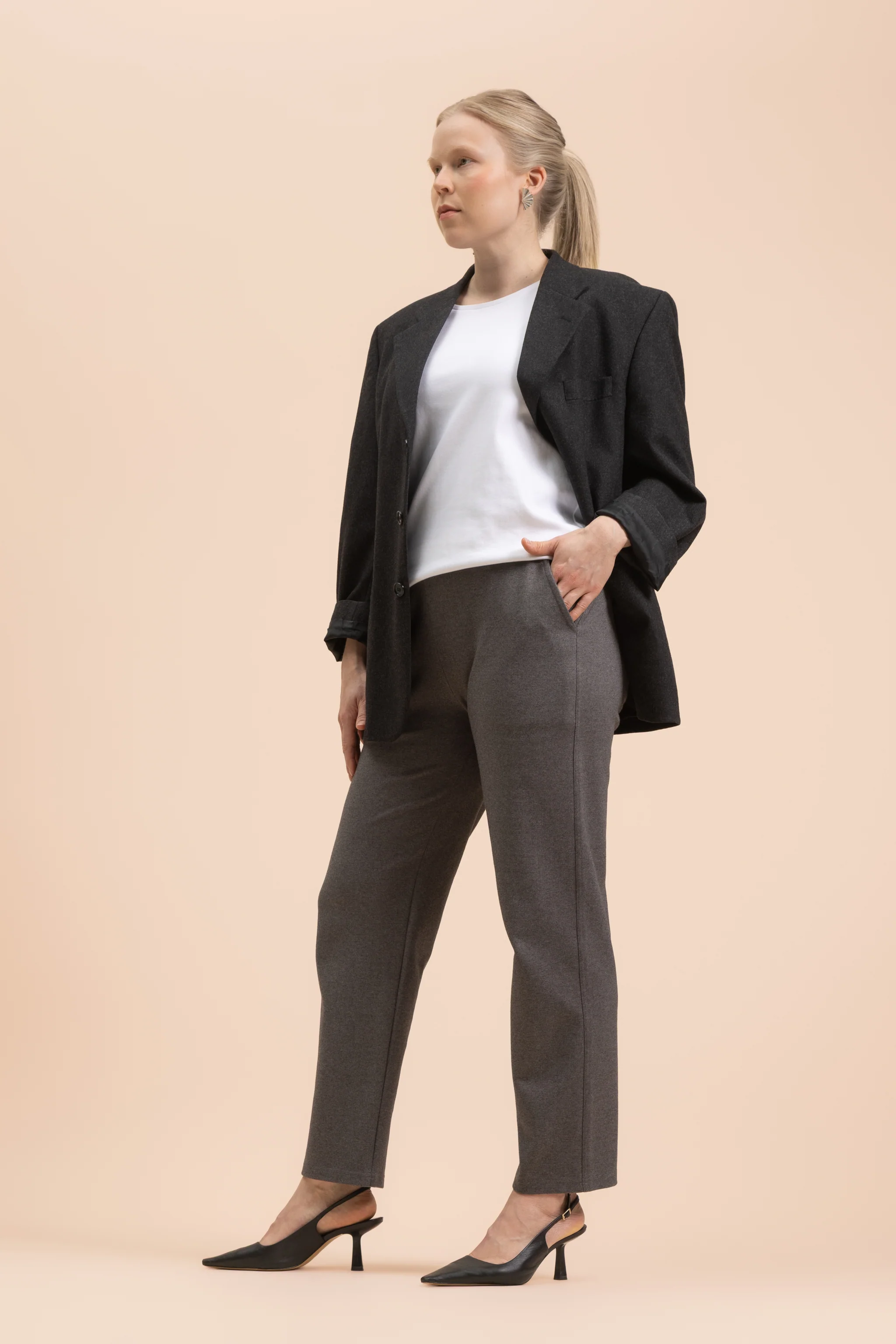 Comfy Slacks, Grey Melange - Image 7