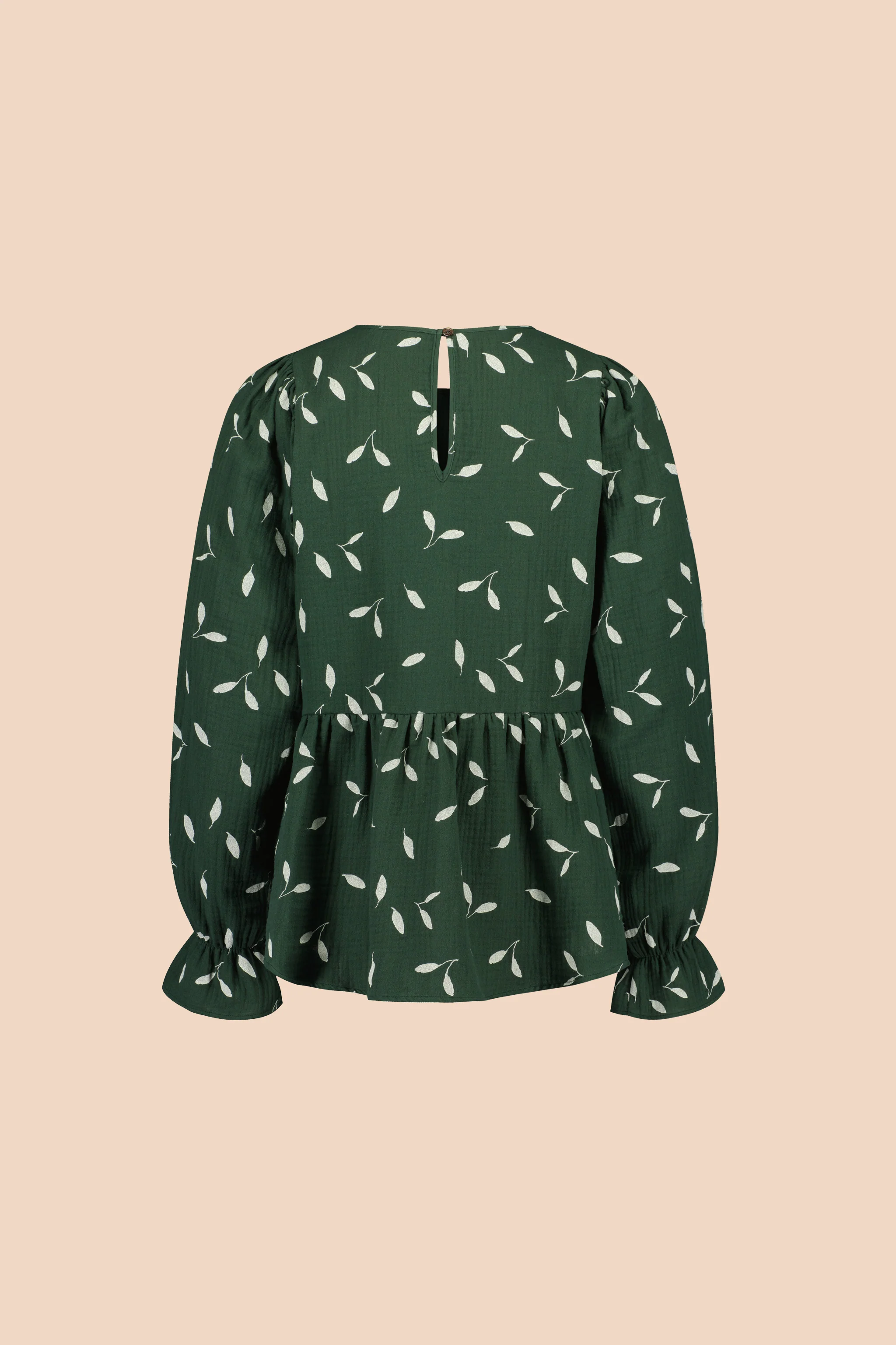 Flounce Blouse, Wind Green - Image 14