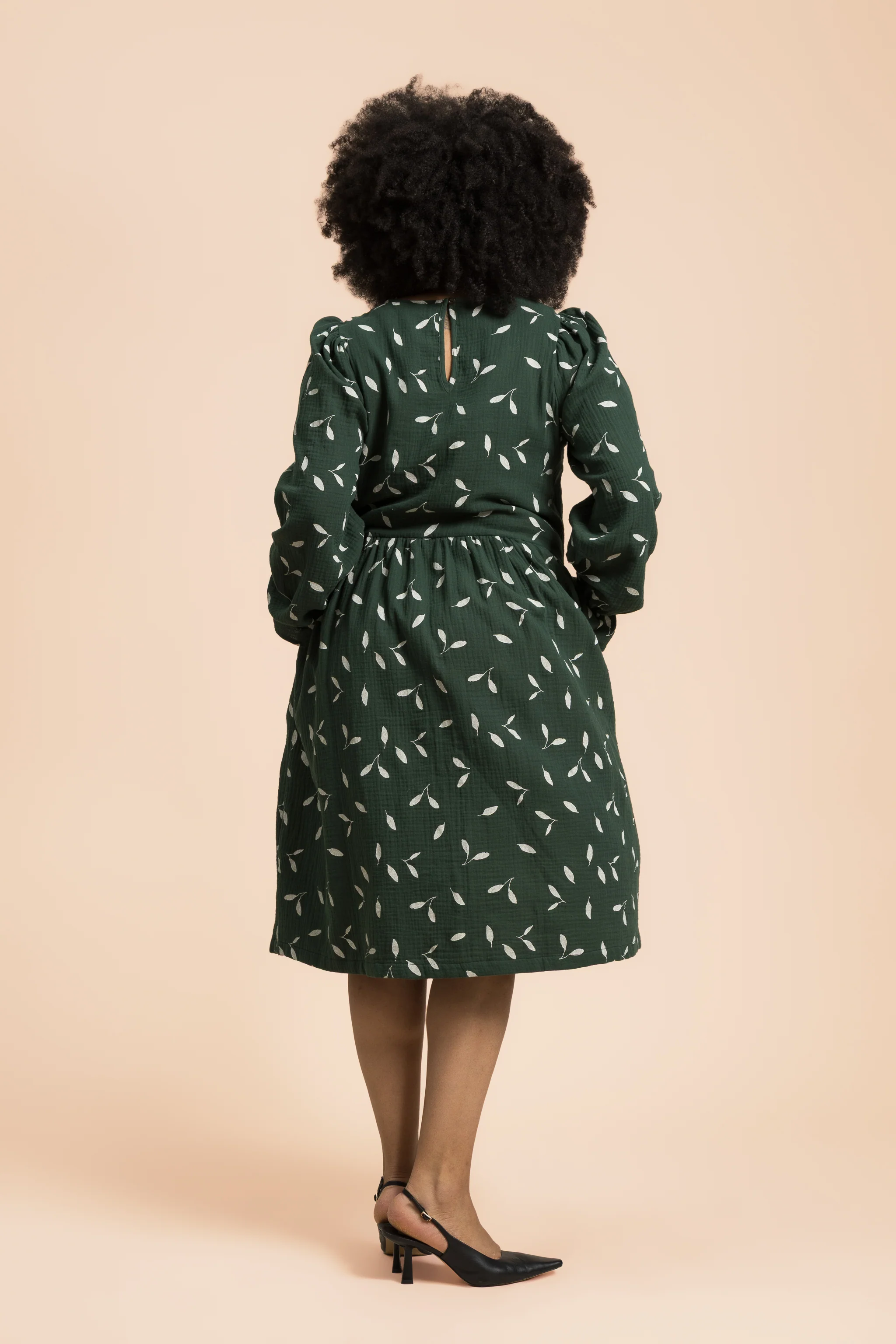 Flounce Dress, Wind Green - Image 5