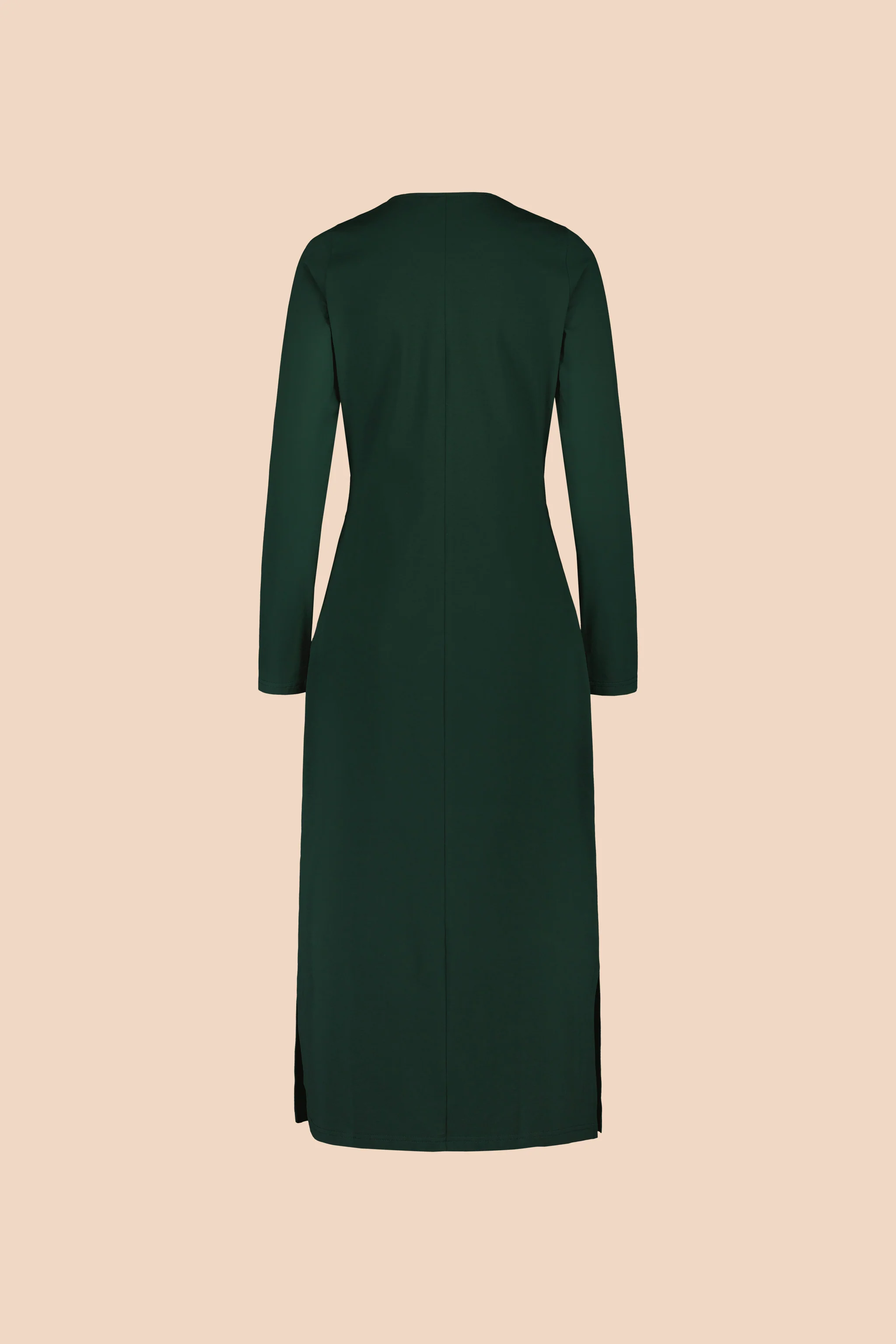 Midi Belted Dress, Dark Green - Image 8