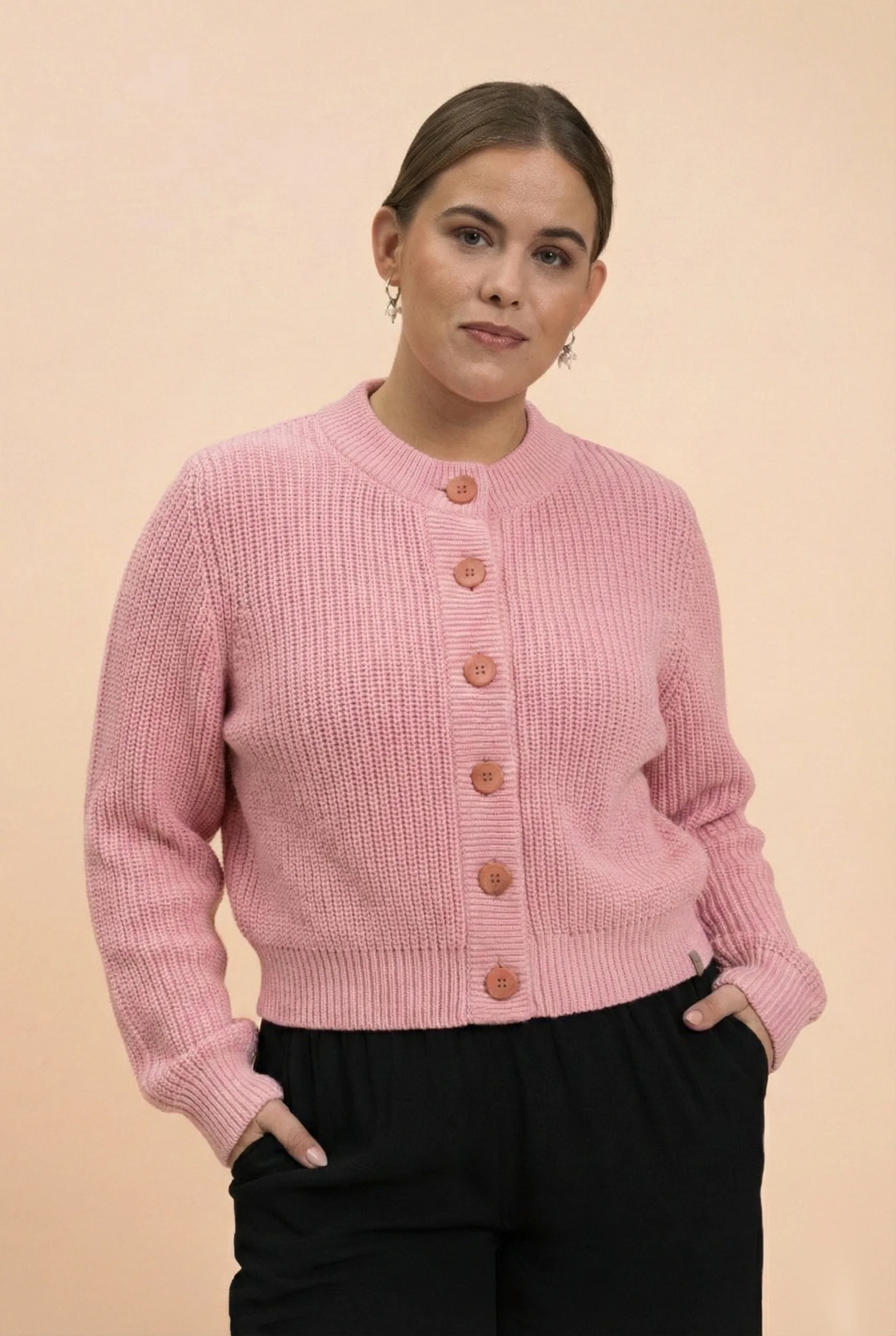 O-neck Cardigan, Marshmallow - Image 4