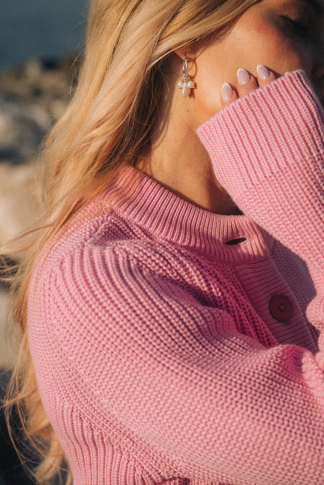 O-neck Cardigan, Marshmallow - Image 5