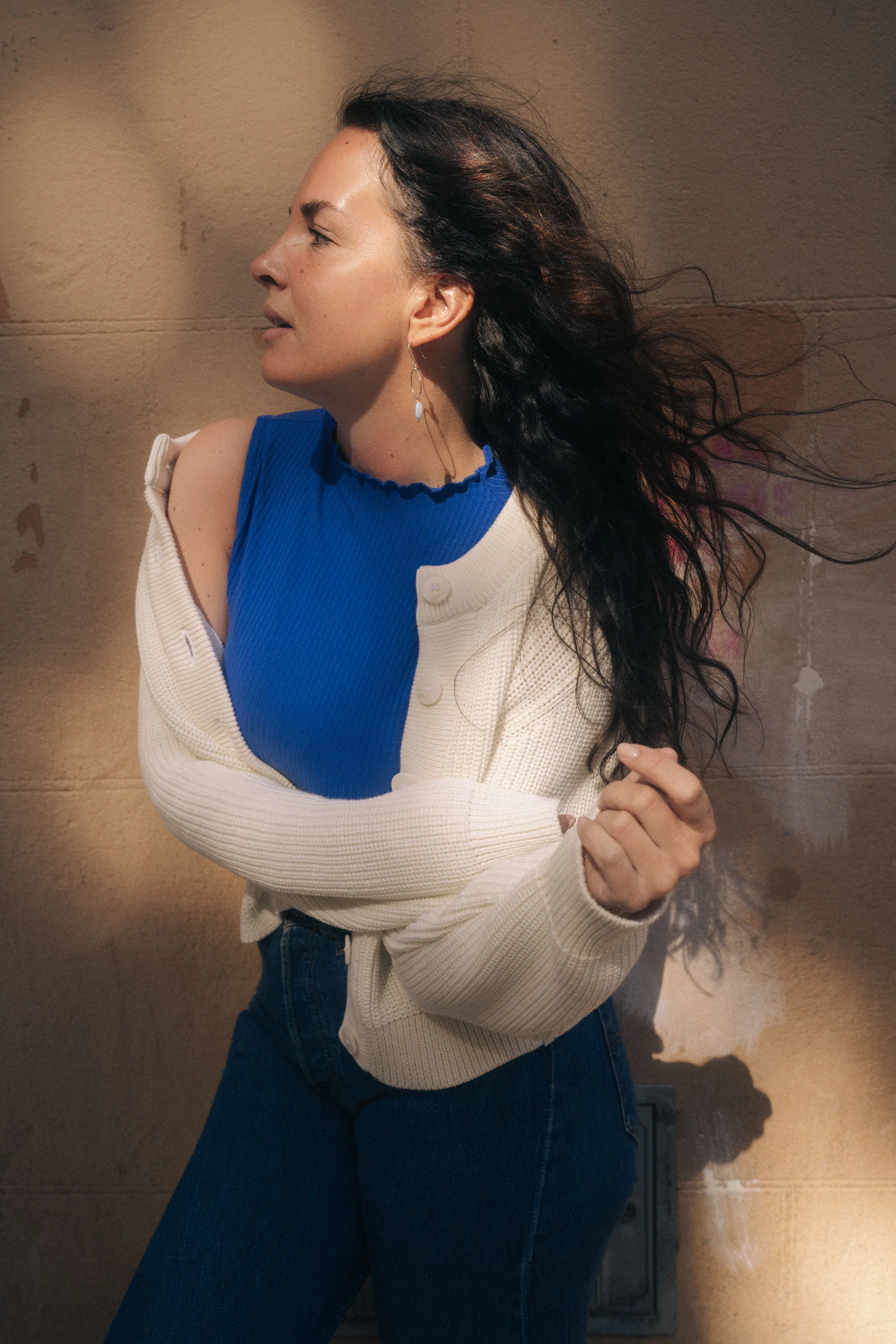 O-neck Cardigan, Offwhite - Image 19