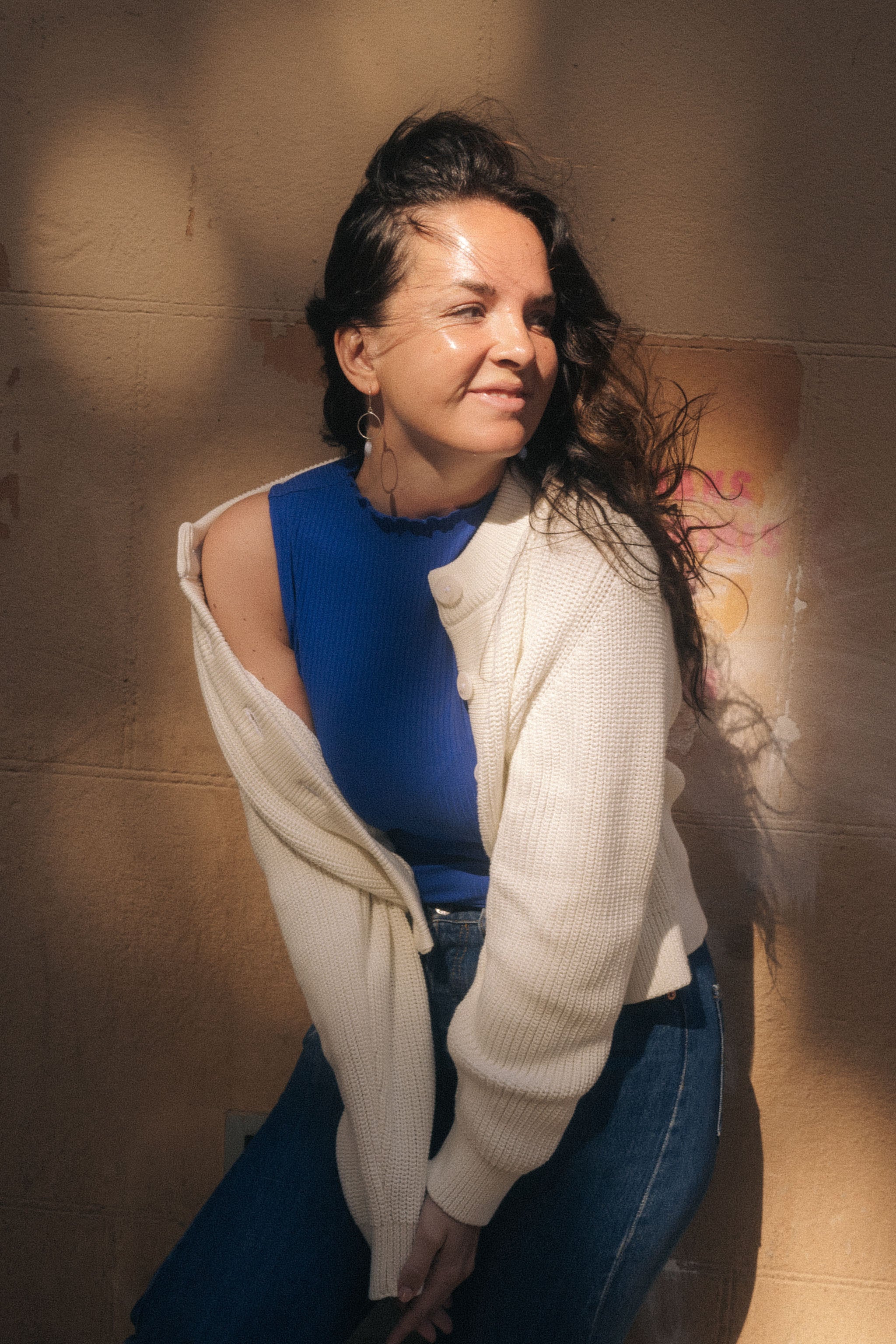 O-neck Cardigan, Offwhite - Image 4