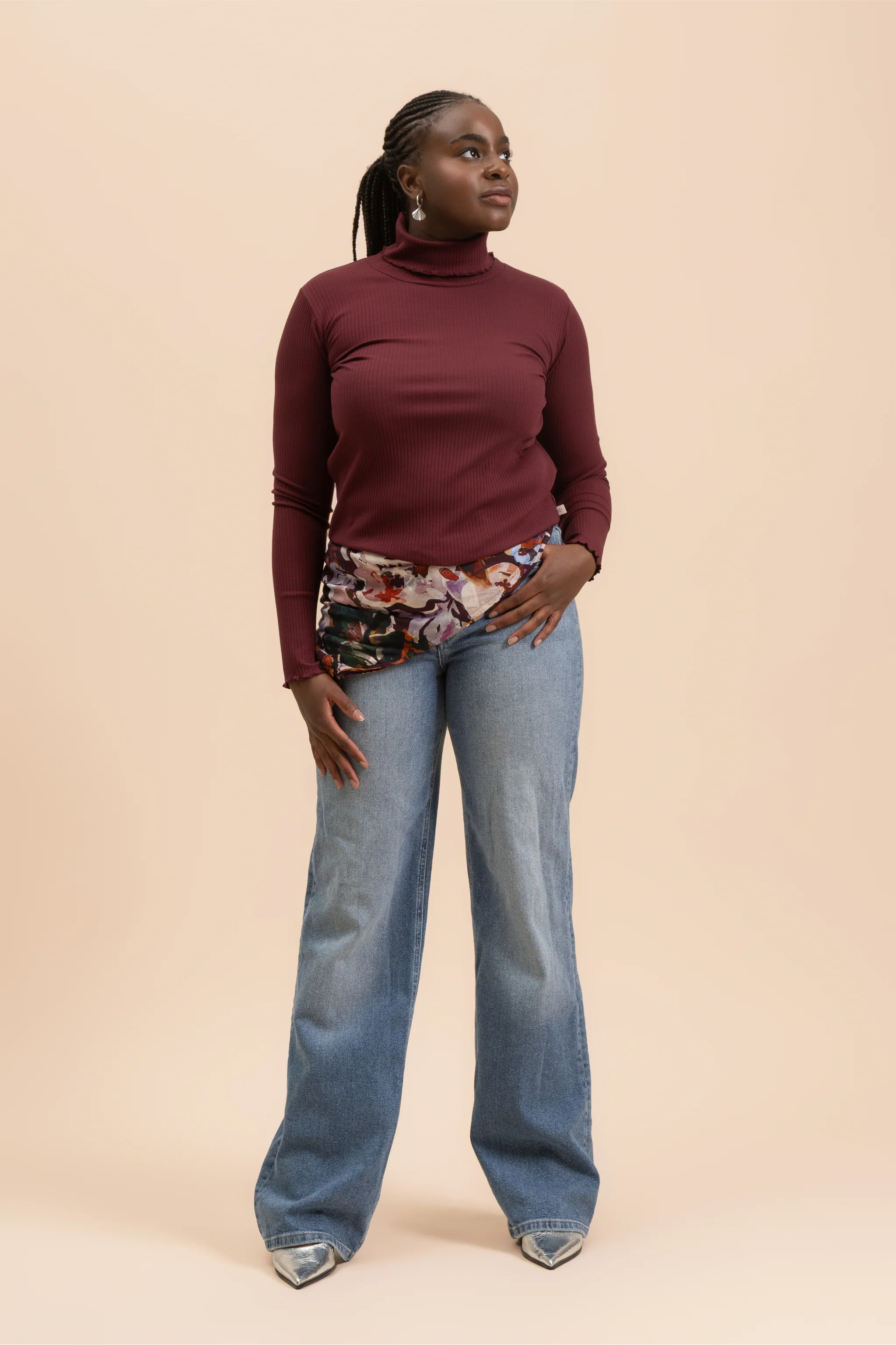 Rib Rollneck, Cherry - Image 4