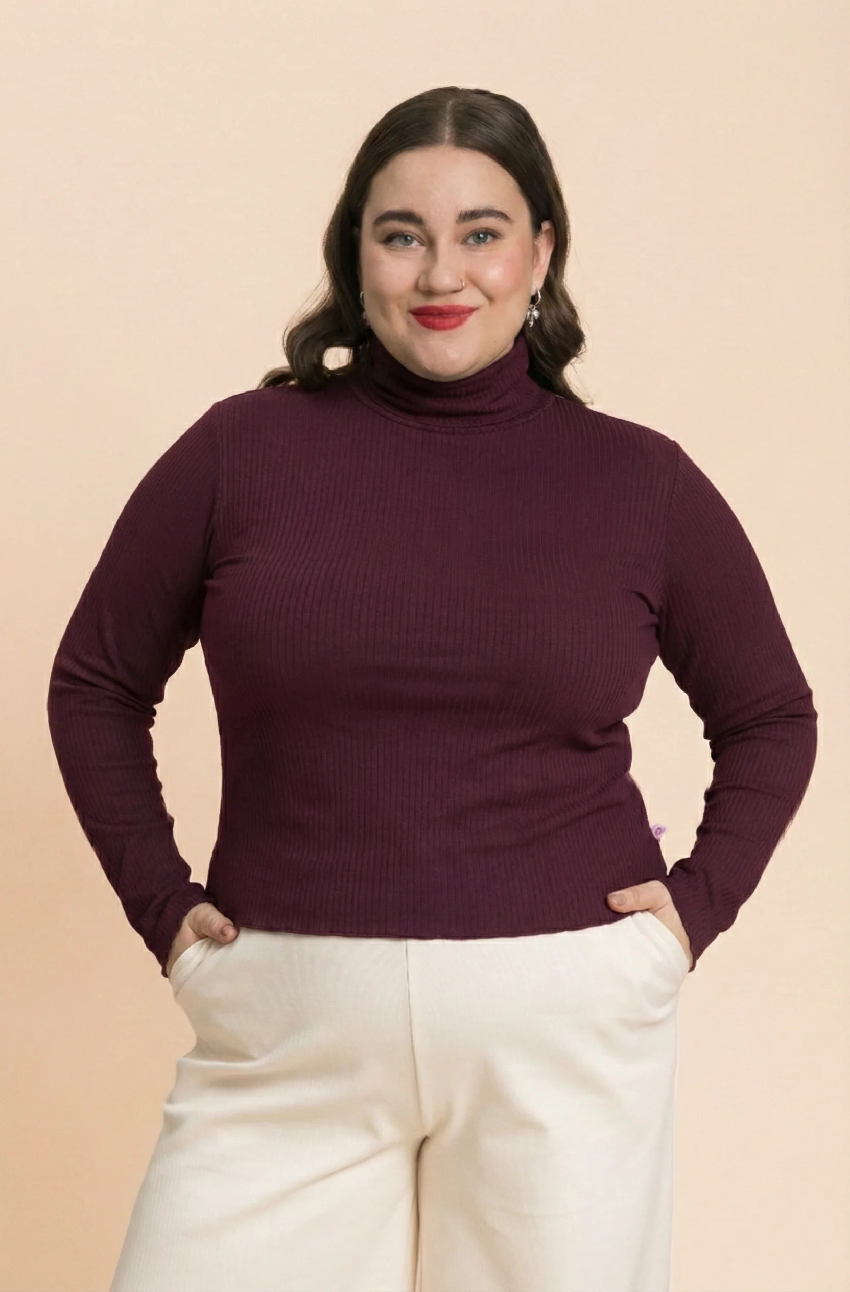 Rib Rollneck, Cherry - Image 8