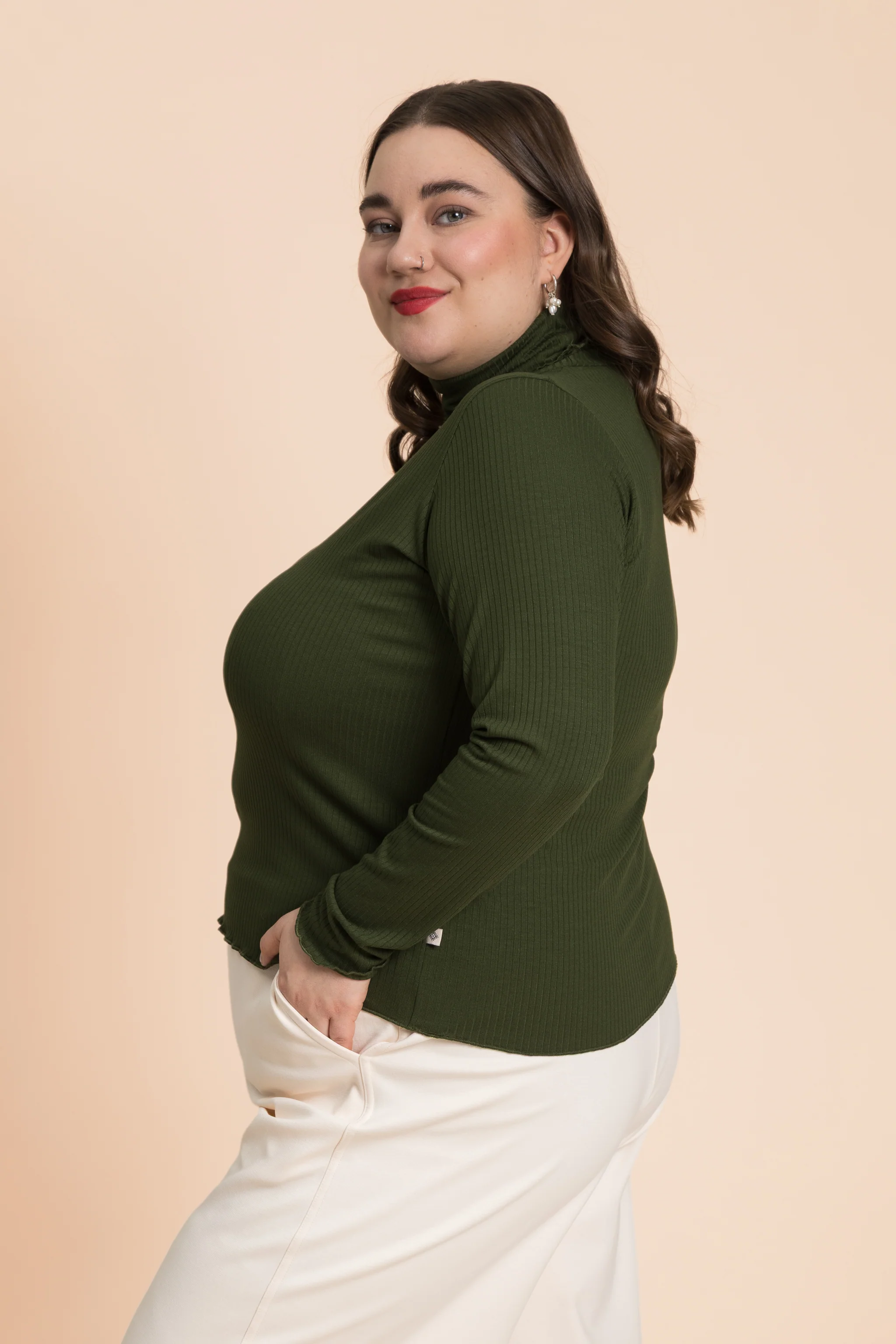 Rib Rollneck, Moss - Image 4