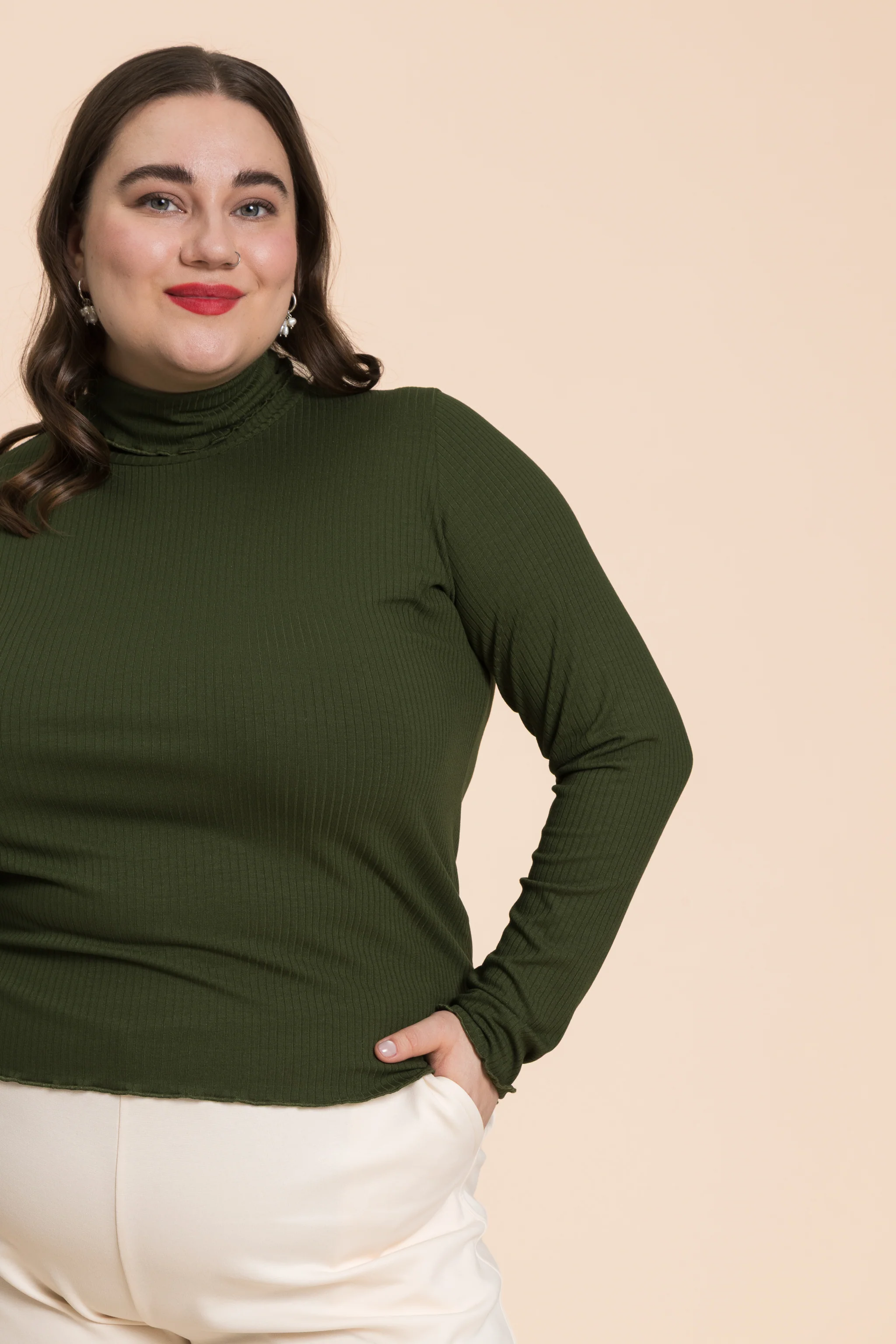 Rib Rollneck, Moss - Image 5