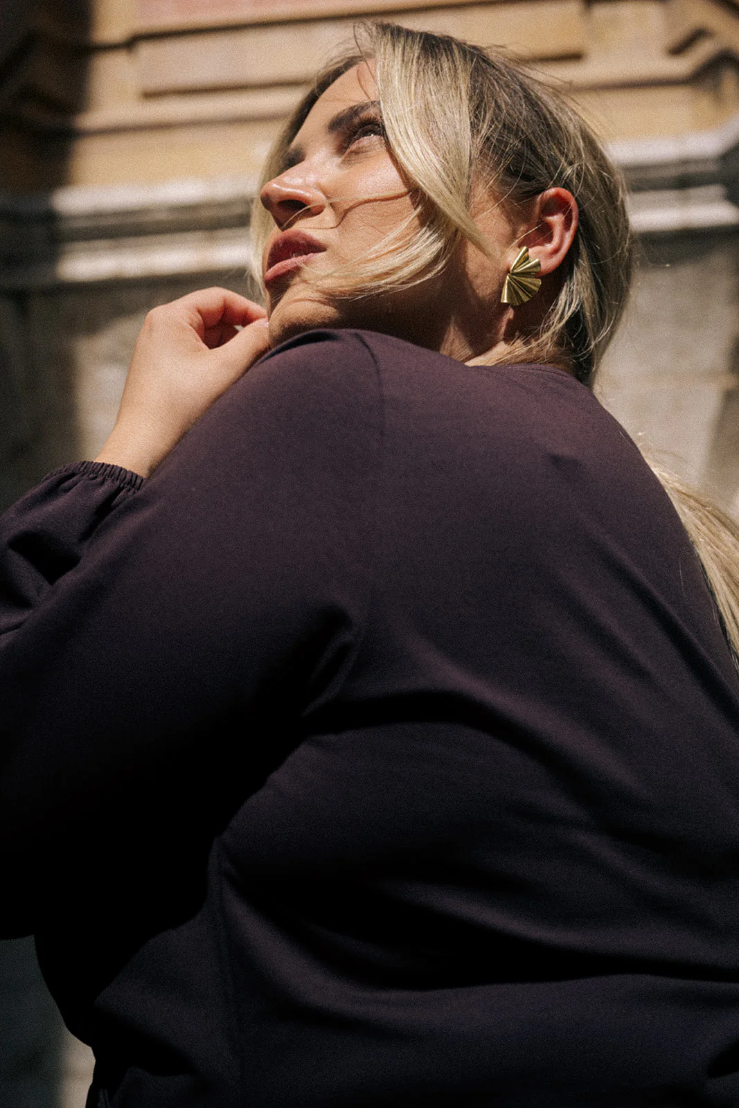 Soft Wrap Blouse, Chocolate - Image 6