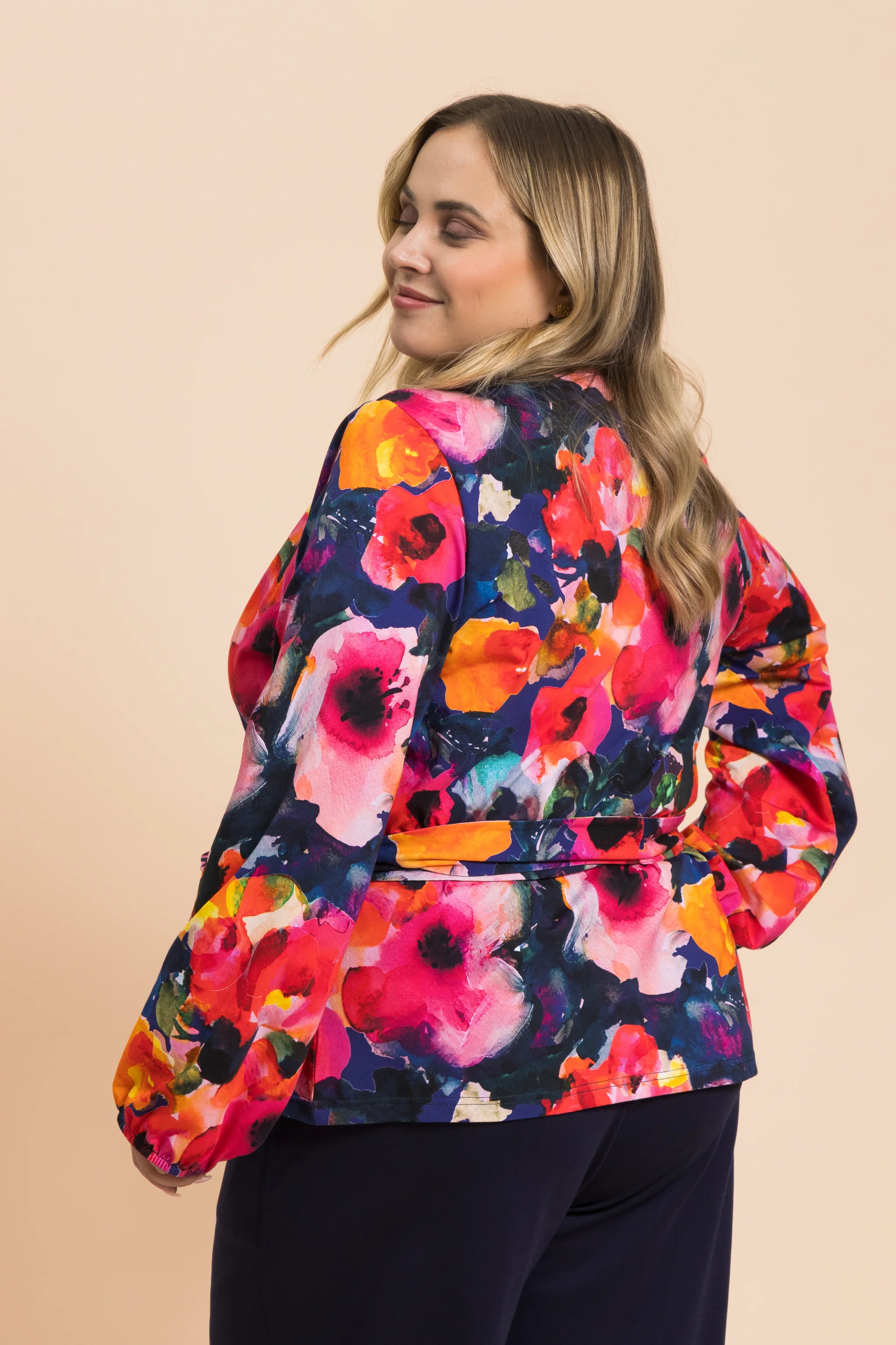 Soft Wrap Blouse, Wildflower - Image 6