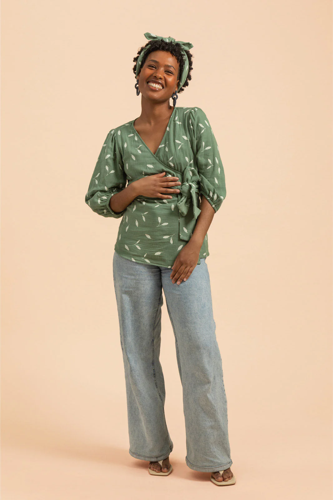 Wrap Blouse, Sage Wind - Image 3