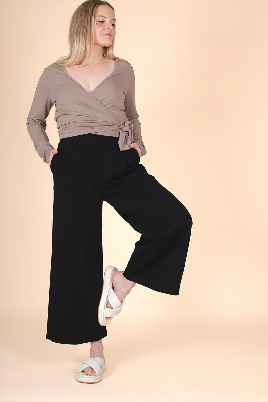 Wrap Top, Taupe Naia™ - Image 5